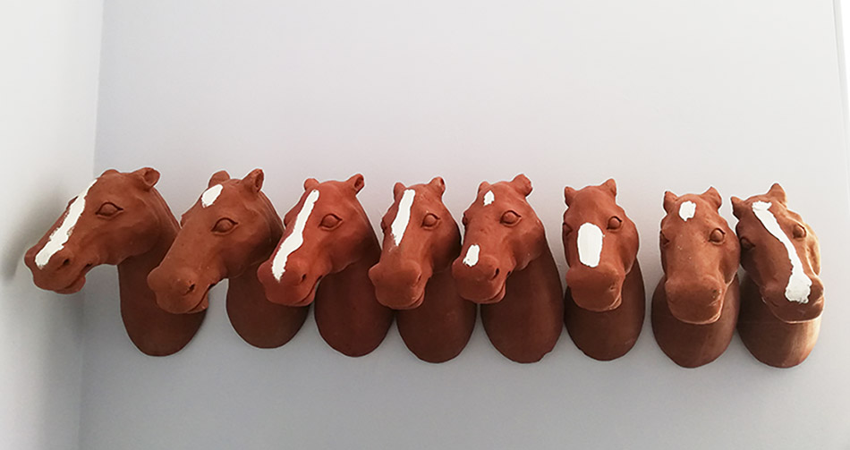 8x Cabezas de caballo